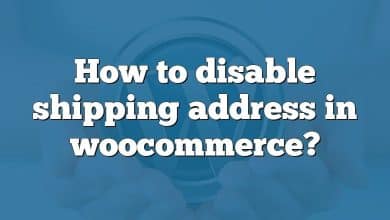 How to disable shipping address in woocommerce?