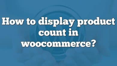 How to display product count in woocommerce?