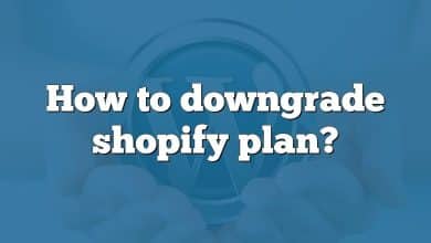 How to downgrade shopify plan?