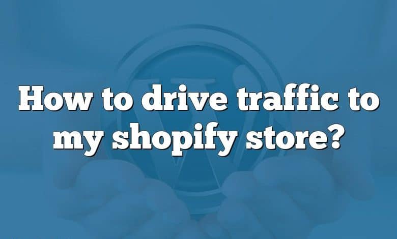 How to drive traffic to my shopify store?