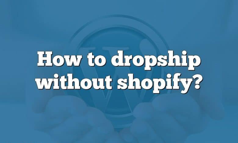 How to dropship without shopify?