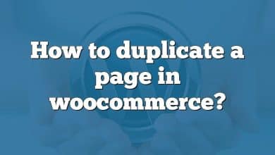 How to duplicate a page in woocommerce?