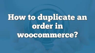 How to duplicate an order in woocommerce?