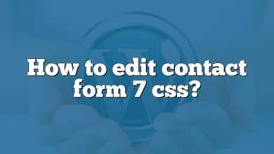 How to edit contact form 7 css?