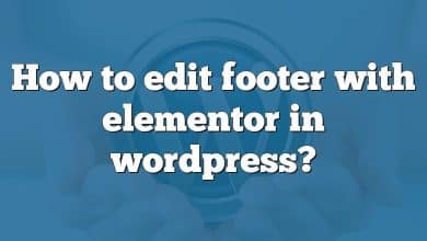 How to edit footer with elementor in wordpress?