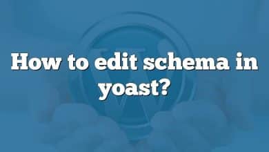 How to edit schema in yoast?