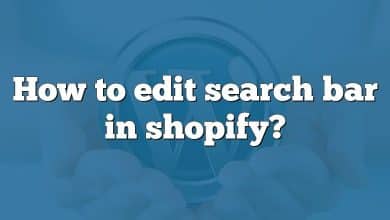 How to edit search bar in shopify?