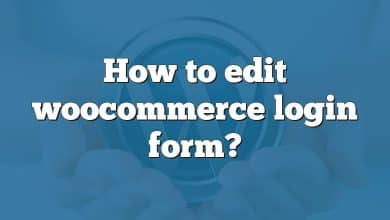 How to edit woocommerce login form?