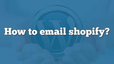 How to email shopify?