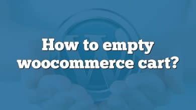 How to empty woocommerce cart?