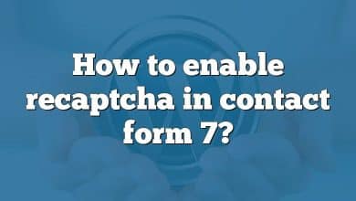 How to enable recaptcha in contact form 7?