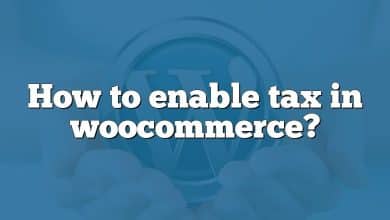 How to enable tax in woocommerce?