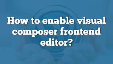 How to enable visual composer frontend editor?