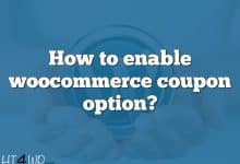 How to enable woocommerce coupon option?