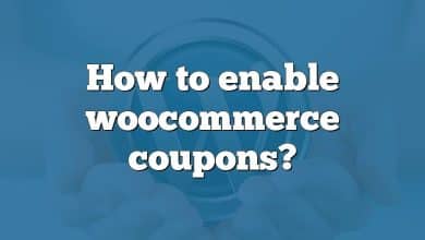 How to enable woocommerce coupons?