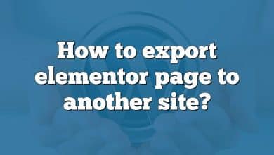 How to export elementor page to another site?