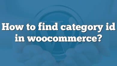 How to find category id in woocommerce?