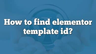 How to find elementor template id?