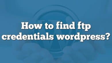 How to find ftp credentials wordpress?