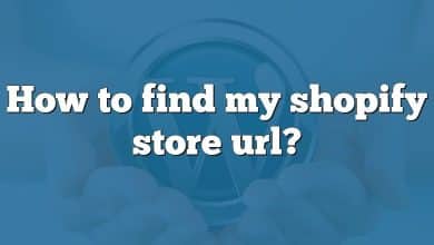 How to find my shopify store url?