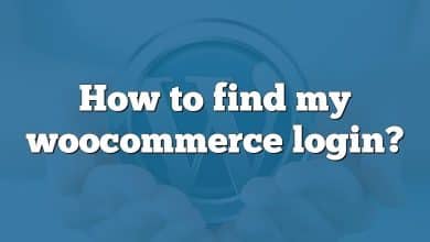 How to find my woocommerce login?