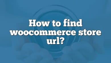 How to find woocommerce store url?
