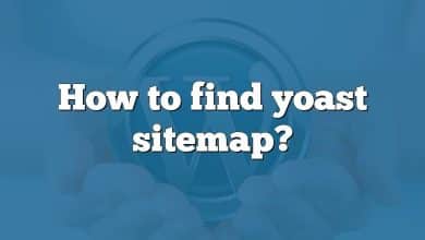 How to find yoast sitemap?