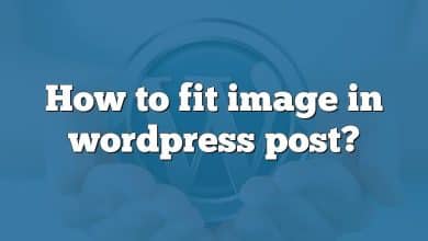 How to fit image in wordpress post?