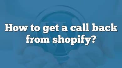 How to get a call back from shopify?