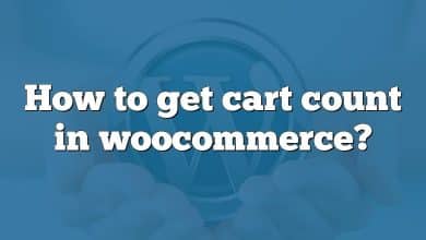 How to get cart count in woocommerce?