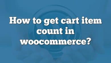 How to get cart item count in woocommerce?