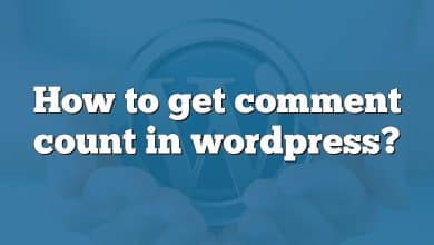 How to get comment count in wordpress?