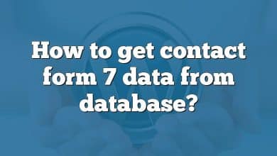 How to get contact form 7 data from database?