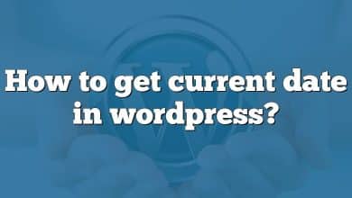 How to get current date in wordpress?