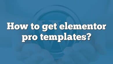 How to get elementor pro templates?