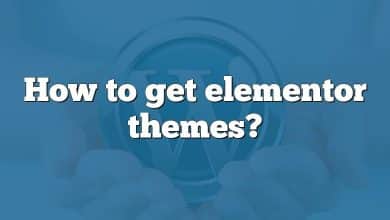 How to get elementor themes?