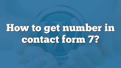 How to get number in contact form 7?