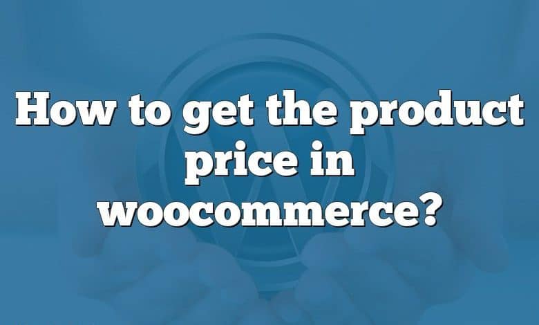 How to get the product price in woocommerce?