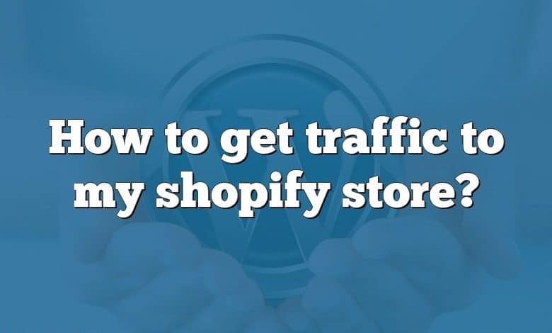 How to get traffic to my shopify store?