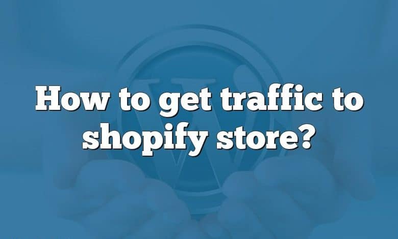 How to get traffic to shopify store?