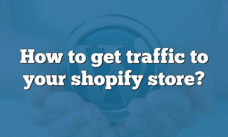 How to get traffic to your shopify store?