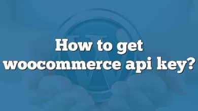 How to get woocommerce api key?