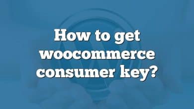 How to get woocommerce consumer key?