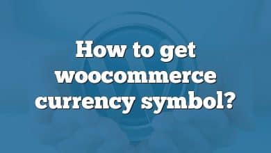 How to get woocommerce currency symbol?