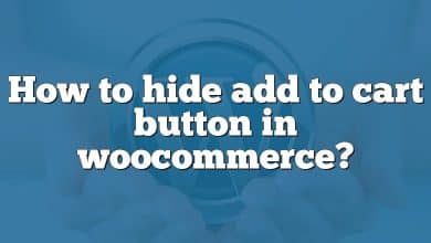 How to hide add to cart button in woocommerce?