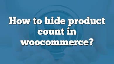 How to hide product count in woocommerce?