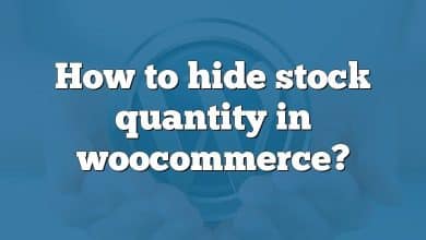 How to hide stock quantity in woocommerce?