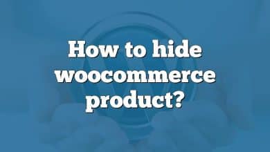 How to hide woocommerce product?