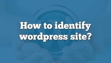 How to identify wordpress site?