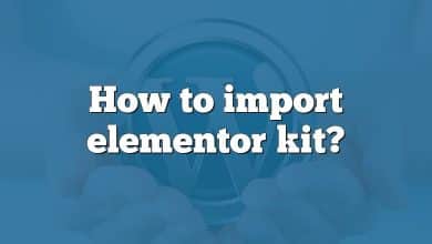 How to import elementor kit?